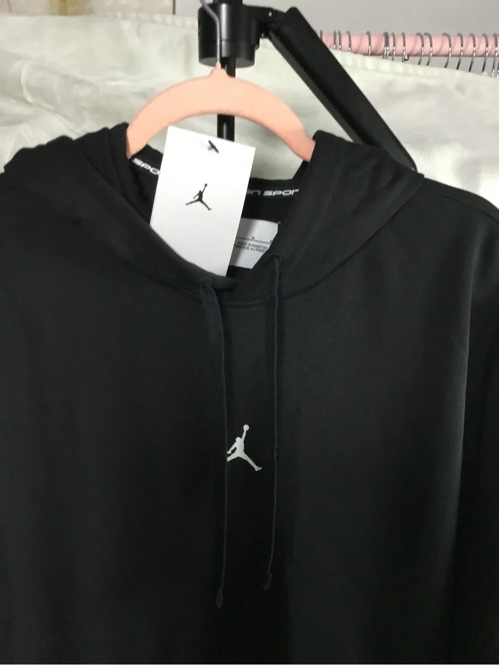 Jordan Black Hoodie with White Jumpman